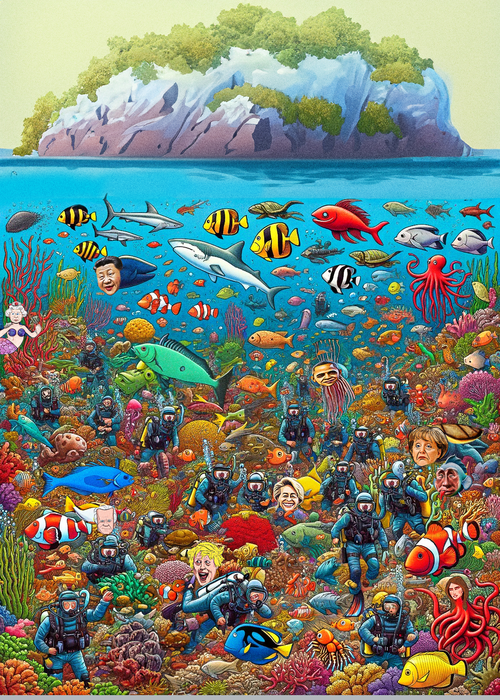 Trumpy under the sea